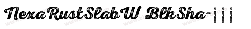NexaRustSlabW BlkSha字体转换